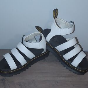 Dr. Martens White and Black Chunky Sandals